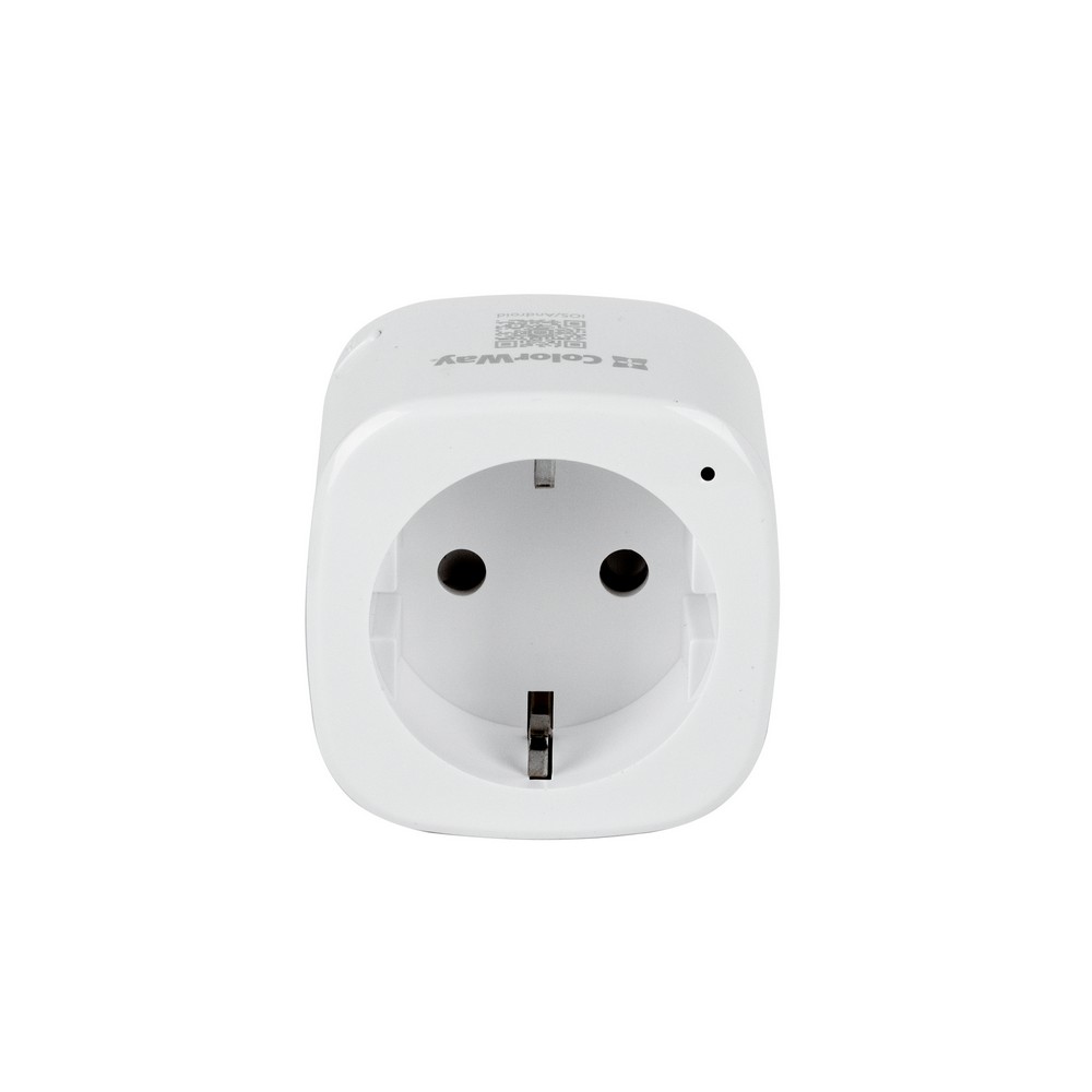 Pilt ColorWay | 16 A | LED light | Smart Wi-Fi Socket | m | Schedule, Timer, Energy monitoring | Mbit/s | m | 100 - 240 V V | 220 V