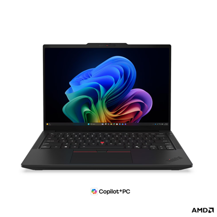 Pilt Lenovo ThinkPad T14 G7 AMD | Black | 14 " | IPS | WUXGA | 1920 x 1200 pixels | Anti-glare | AMD Ryzen AI 5 PRO | 440 | 16 GB | SODIMM DDR5 | Solid-state drive capacity 512 GB | AMD Radeon 840M Graphics | Windows 11 Pro | 802.11be | Bluetooth version 5.4 | Keyboard language Nordic | Keyboard backlit | Warranty 36 month(s) | Battery warranty 12 month(s)