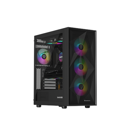 Pilt Genesis Gaming PC Case | Diaxid 605 ARGB | Black | Midi Tower