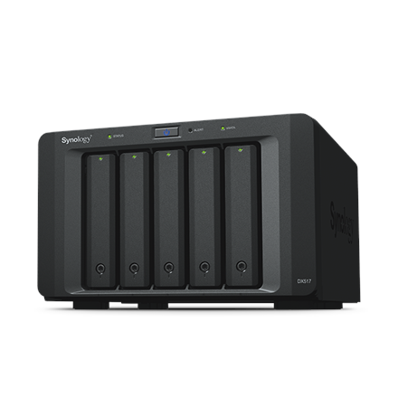 Pilt Synology | Tower NAS Expansion Unit | DX517 | up to 5 HDD/SSD Hot-Swap (drives not included) | Internal AC 100-240V Universal, 50/60 Hz