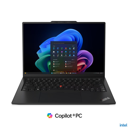 Pilt Lenovo ThinkPad X1 Carbon G14 Intel | Black | 14 " | IPS | Touchscreen | WUXGA | 1920 x 1200 pixels | Anti-glare | Intel Core Ultra 7 | 355 | 32 GB | Soldered LPDDR5X | Solid-state drive capacity 512 GB | Intel Graphics | Windows 11 Pro | 802.11be | Bluetooth version 5.4 | Keyboard language Nordic | Keyboard backlit | Warranty 36 month(s) | Battery warranty 12 month(s)