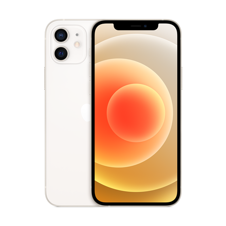 Pilt Apple | iPhone 12 | White | 6.1 " | XDR OLED | Apple | A14 Bionic | Internal RAM 4 GB | 128 GB | Single SIM | Nano-SIM and eSIM | 3G | 4G | Main camera Dual 12+12 MP | Secondary camera 12 MP | iOS | 14 | 2815 mAh