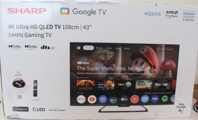 Pilt SALE OUT. Sharp | 43GR8265E | 43" | Smart TV | Google TV | 4K Ultra HD | DAMAGED PACKAGING