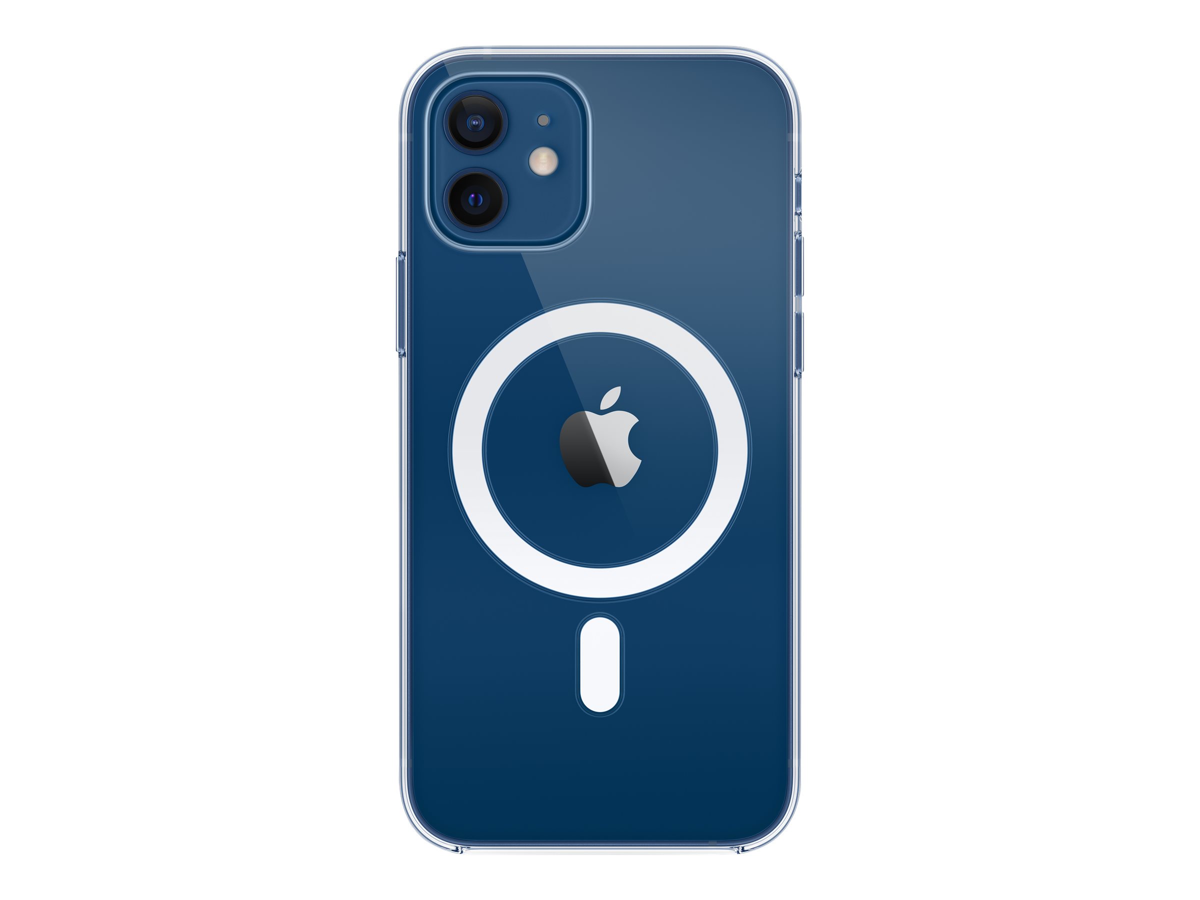 Pilt pple | iPhone 12/12 Pro Clear Case with MagSafe | Clear Case with MagSafe | Apple | iPhone 12 Pro, iPhone 12 | Polycarbonate | Clear | With built-in magnets that align perfectly with iPhone 12 | 12 Pro, this case offers a magical attach experience and faster wireless charging, every time. When it’s time to charge, just leave the case on your iPhone and snap on your MagSafe charger, or set it on yo