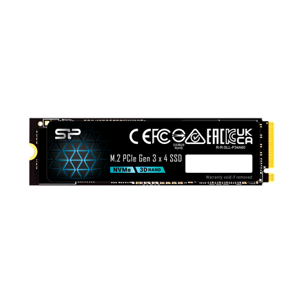 Pilt Silicon Power SP P34A60 | 128 GB | Solid-state drive interface M.2 PCIe Gen 3x4 | Read speed 1800 MB/s | Write speed 600 MB/s