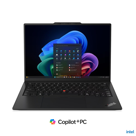 Pilt Lenovo ThinkPad X1 Carbon G14 Intel | Black | 14 " | IPS | Touchscreen | WUXGA | 1920 x 1200 pixels | Anti-glare | Intel Core Ultra X7 | 358H | 64 GB | Soldered LPDDR5X | Solid-state drive capacity 1000 GB | Intel Arc B390 GPU | Windows 11 Pro | 802.11be | Bluetooth version 5.4 | Keyboard language English | Keyboard backlit | Warranty 36 month(s) | Battery warranty 12 month(s)