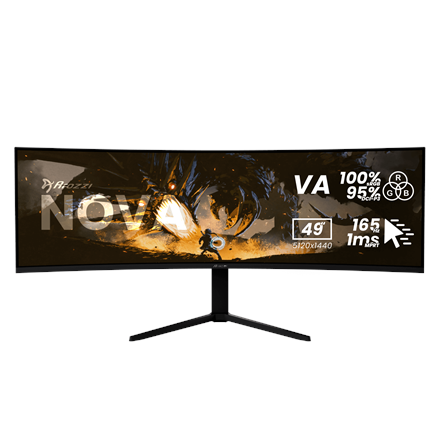 Pilt Arozzi Nova | 49 " | VA | 32:9 | 165 Hz | 4 ms | 5120 x 1440 pixels | 350 cd/m² | HDMI ports quantity 2 | Black