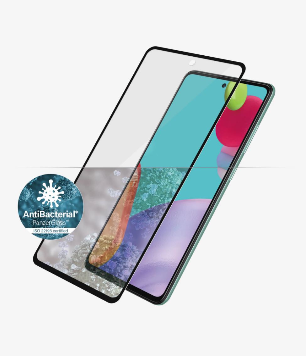 Pilt PanzerGlass | Samsung | Galaxy A52 | Black/Transparent | Antifingerprint screen protector