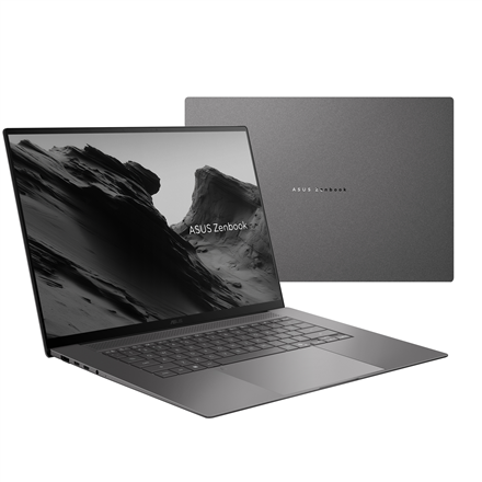 Pilt sus | Zenbook S 16 UM5606GA-SS179W | Antrim Gray | 16 " | OLED | 3K | 2880 x 1800 pixels | Glossy | AMD Ryzen AI 9 | 465 | 32 GB | LPDDR5X | Hard drive capacity M.2 NVMe PCIe 4.0 SSD GB | Storage drive capacity 1000 GB | AMD Radeon Graphics | Windows 11 Home | 802.11be | Bluetooth version 5.4 | Keyboard language US international | Keyboard backlit | Warranty 24 month(s) | Battery warranty 12 month