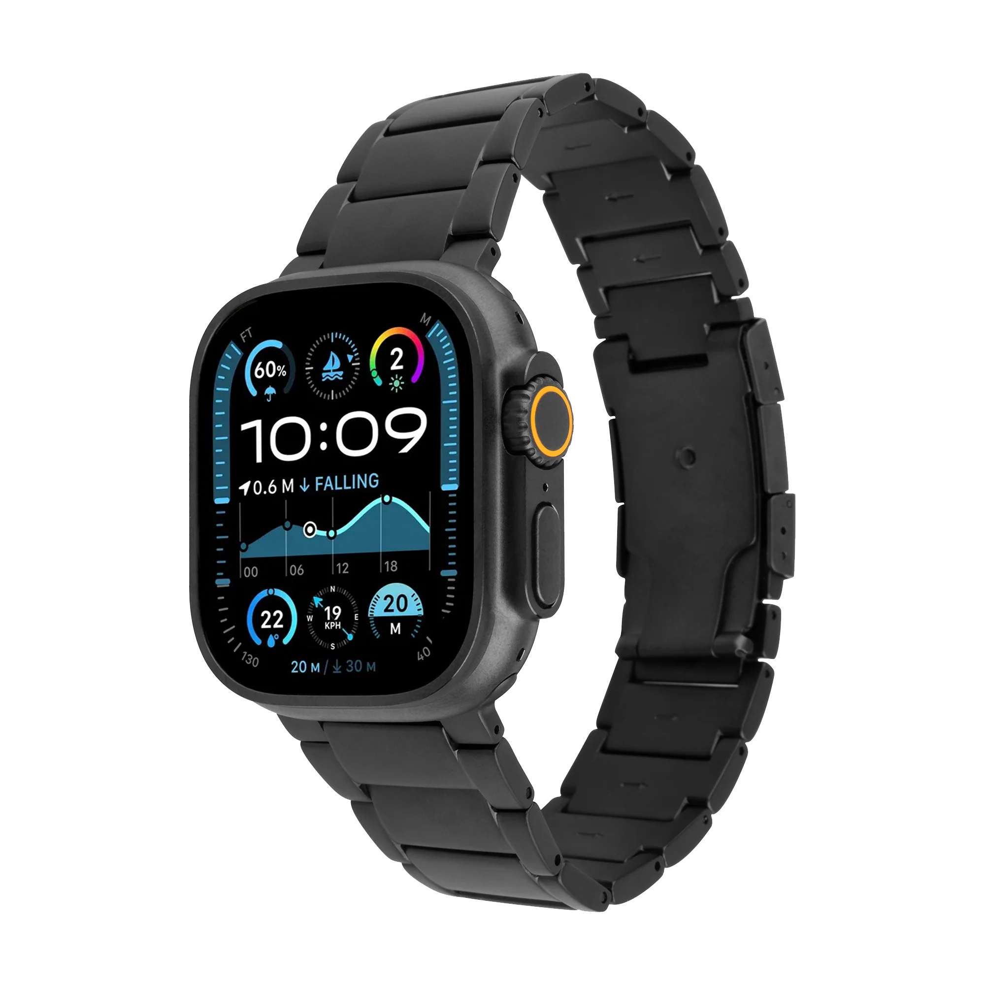 Pilt Fixed | Titanium Strap for Apple Watch 44/45/46/49mm | Black | Titanium