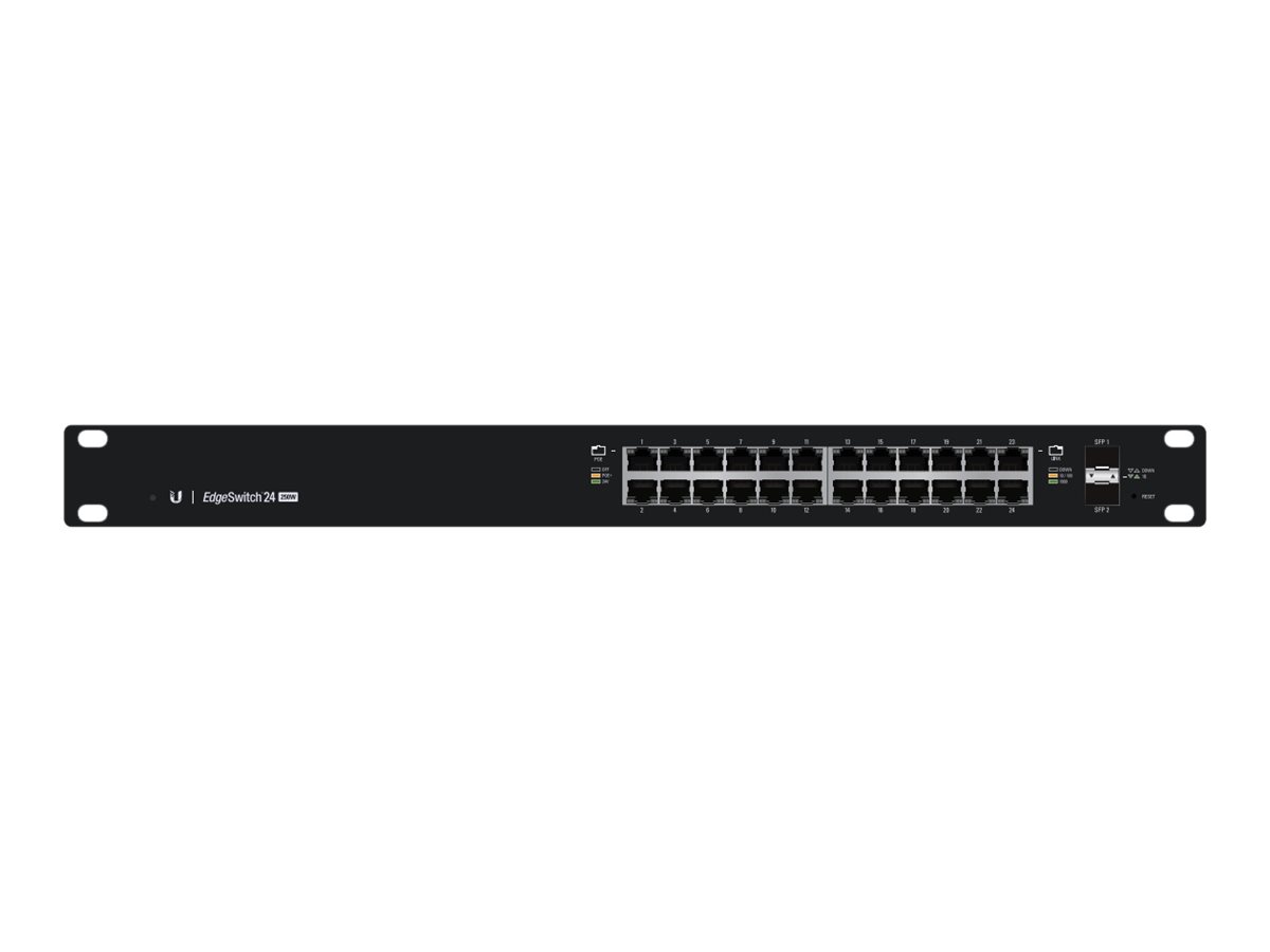 Pilt Ubiquiti | Switch | ES-24-250W | Web managed | Rackmountable | Gigabit Ethernet (copper) ports quantity 24 | SFP ports quantity 2 | 12 month(s)