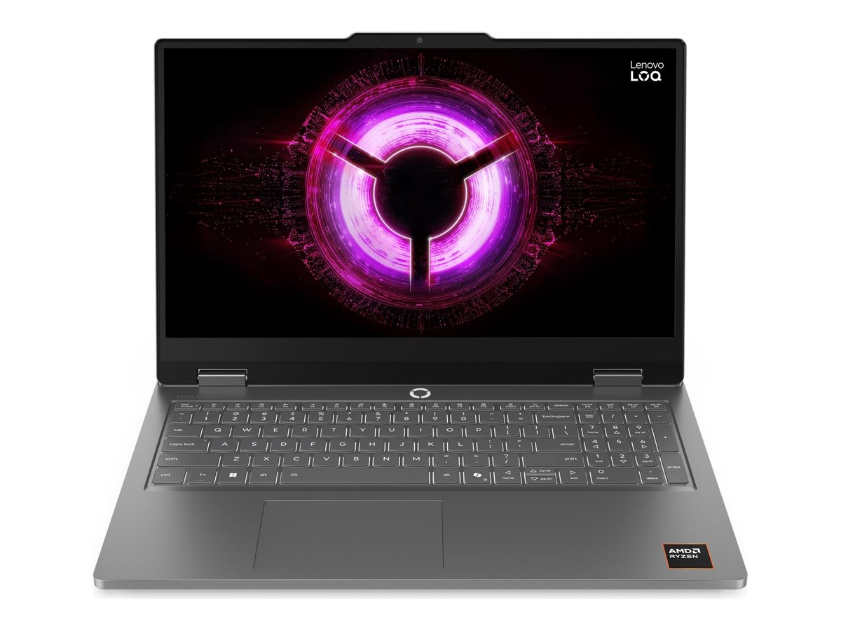 Pilt Lenovo LOQ Essential 15ARP11 AMD | Luna Grey | 15.6 " | IPS | FHD | 1920 x 1080 pixels | Anti-glare | AMD Ryzen 7 | 170 | 16 GB | SODIMM DDR5 | Solid-state drive capacity 512 GB | NVIDIA GeForce RTX 5060 | GDDR7 | 8 GB | Windows 11 Home | 802.11ax | Bluetooth version 5.2 | Keyboard language English | Keyboard backlit | Warranty 24 month(s) | Battery warranty 12 month(s)