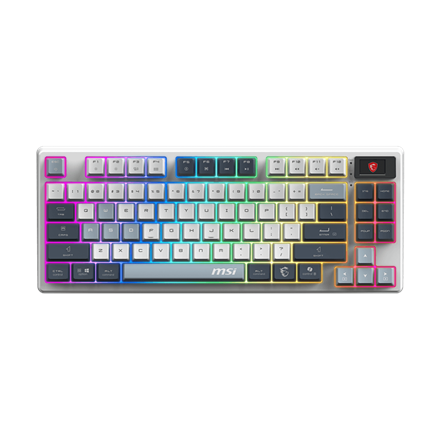 Pilt MSI FORGE GK600 TKL WIRELESS SKY | Gaming Keyboard | Wireless | US | Bluetooth | 2.4 GHz, Bluetooth, USB 2.0 | Mechanical Linear