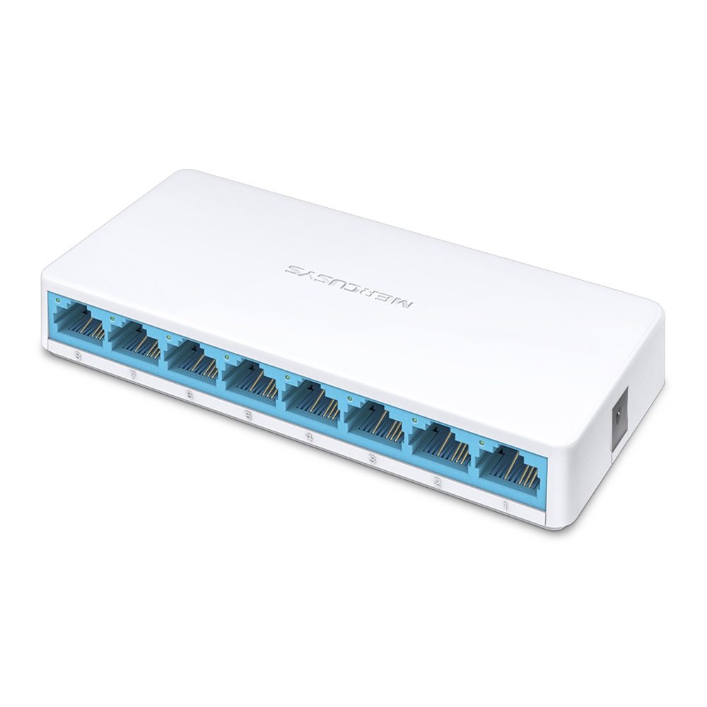 Pilt Mercusys | Switch | MS108 | Unmanaged | Desktop | 10/100 Mbps (RJ-45) ports quantity 8 | 1 Gbps (RJ-45) ports quantity | SFP ports quantity | PoE ports quantity | PoE+ ports quantity | Power supply type External | month(s)