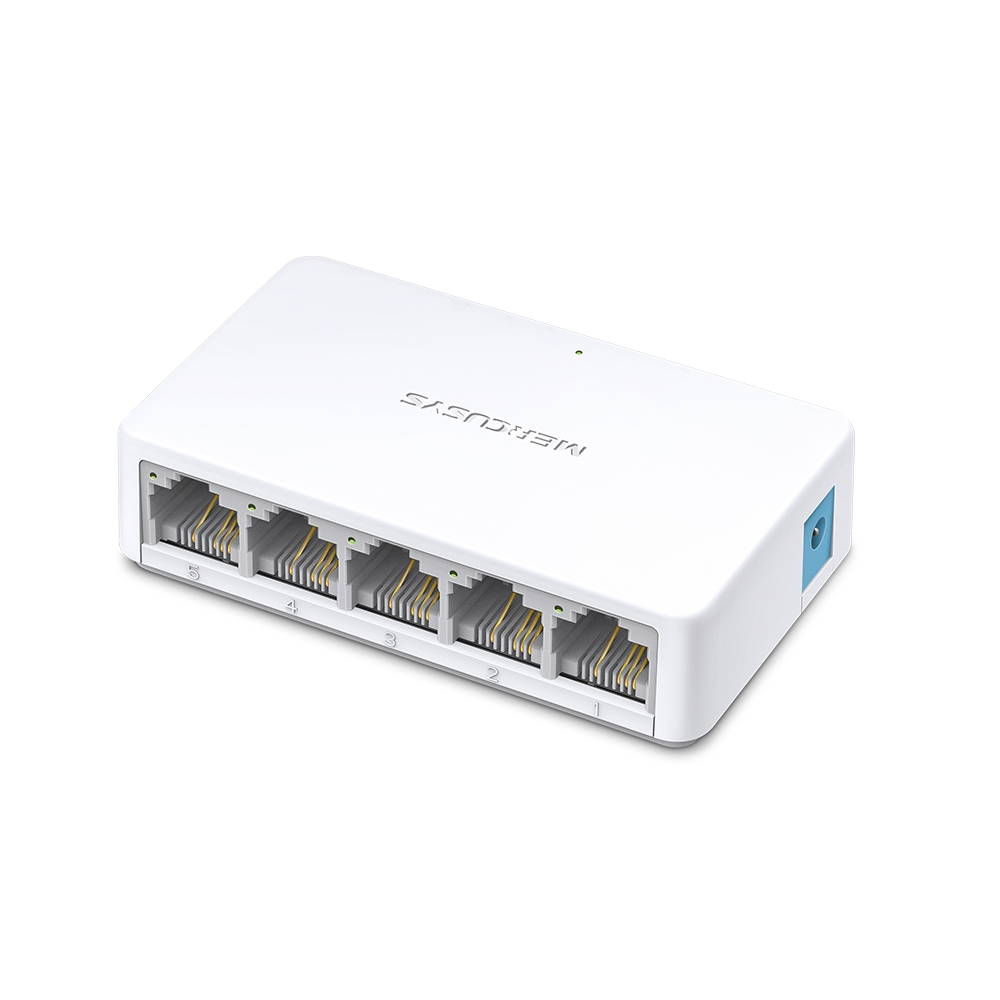 Pilt Mercusys | Switch | MS105 | Unmanaged | Desktop | 10/100 Mbps (RJ-45) ports quantity 5 | 1 Gbps (RJ-45) ports quantity | SFP ports quantity | PoE ports quantity | PoE+ ports quantity | Power supply type External | month(s)