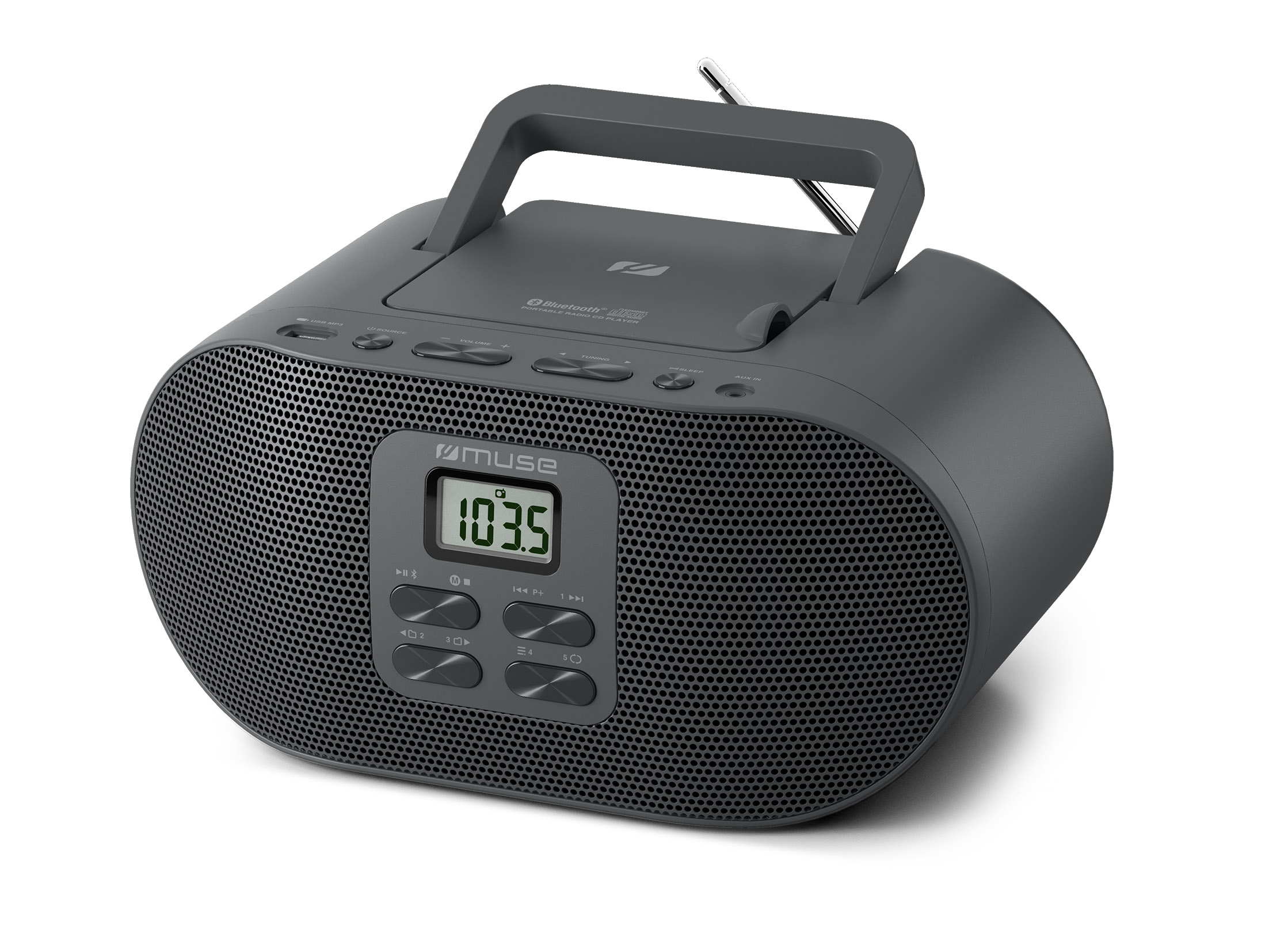 Pilt Muse M-33 BT | Portable Radio CD/MP3 Player with Bluetooth and USB Port | AUX in