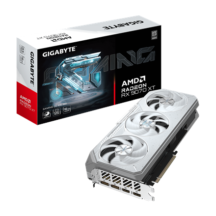 Pilt Gigabyte Radeon RX 9070 XT GAMING OC ICE 16G | AMD | 16 GB | Radeon RX 9070 XT | GDDR6 | HDMI ports quantity 2 | PCI-E 5.0