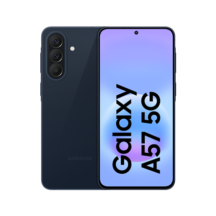 Pilt Samsung Galaxy | A57 (A576) | Navy | 6.7 " | Super AMOLED Plus | 1080 x 2340 pixels | Exynos | 1680 | Internal RAM 8 GB | 128 GB | Dual SIM | 3G | 4G | 5G | Main camera resolution 50 MP | Secondary camera resolution 12 MP | Android | 16 | 5000 mAh