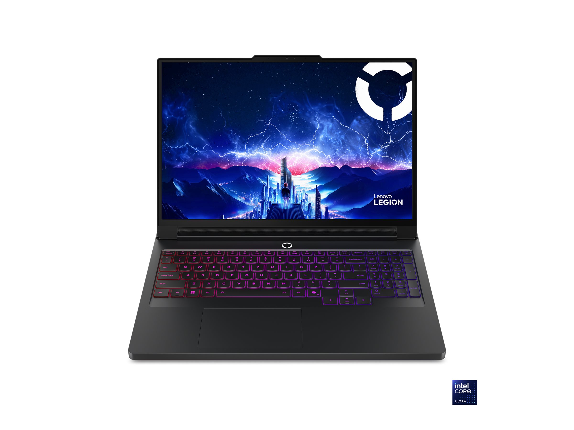 Pilt enovo Legion Pro 7 16IAX10H Intel | Eclipse Black | 16 " | OLED | WQXGA | 2560 x 1600 pixels | Glossy | Intel Core Ultra 9 | 290HX Plus | 64 (2x32GB) GB | CSODIMM DDR5 | Solid-state drive capacity 1000 GB | NVIDIA GeForce RTX 5080 | GDDR7 | 16 GB | Windows 11 Home | 802.11be | Bluetooth version 5.4 | Keyboard language English | Keyboard backlit | Warranty 24 month(s) | Battery warranty 12 month(s)