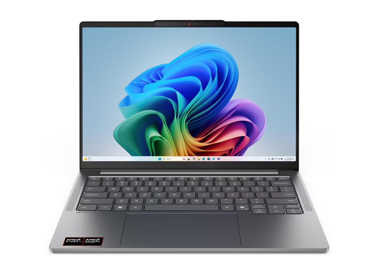 Pilt Lenovo IdeaPad Pro 5 14AGP11 AMD | Luna Grey | 14 " | OLED | 2.8K | 2880 x 1800 pixels | Glossy | AMD Ryzen AI 7 | 450 | 32 GB | Soldered LPDDR5X | Solid-state drive capacity 1000 GB | AMD Radeon 860M Graphics | Windows 11 Pro | 802.11be | Bluetooth version 5.4 | Keyboard language English | Keyboard backlit | Warranty 24 month(s) | Battery warranty 12 month(s)