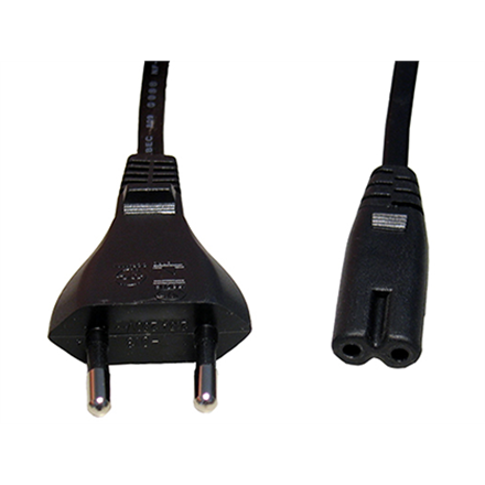 Pilt Cablexpert | Power cord (C7), VDE approved | Black | CEE 7/16 to C7