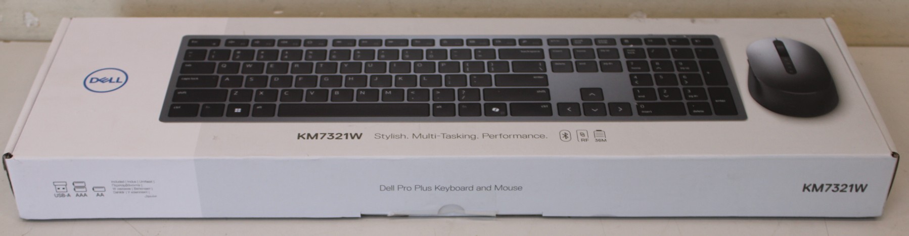 Pilt SALE OUT. Dell | Premier Multi-Device Keyboard and Mouse | KM7321W | Keyboard and Mouse Set | Wireless | Batteries included | Wireless connection | US | Titan grey | REFURBISHED