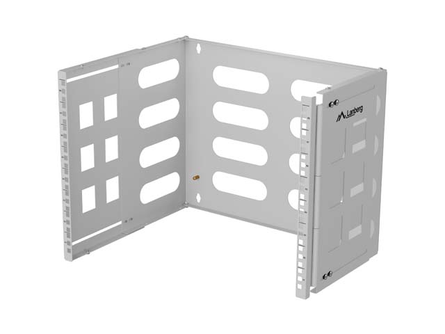 Pilt Lanberg Folding Bracket Wall-mount 19" 8U 497x400/240 | FB01-5408-10S | Gray