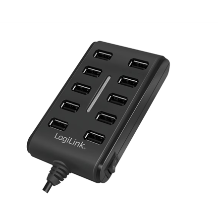 Pilt Logilink | USB Hub 10-Port USB2.0 with power adapter 3.5A | UA0125