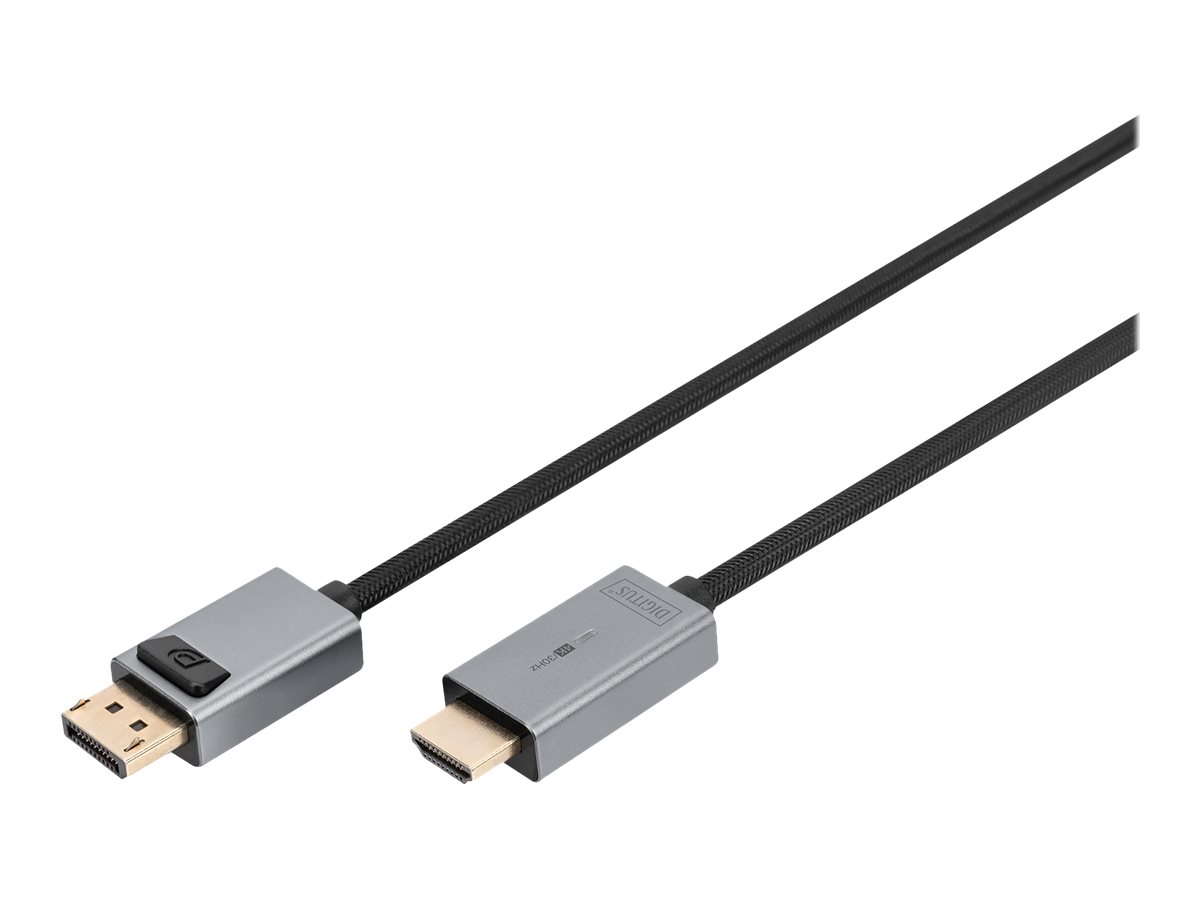 Pilt Digitus 4K DisplayPort Adapter Cable, DP - HDMI Type A | DB-340202-018-S | 1.8 m