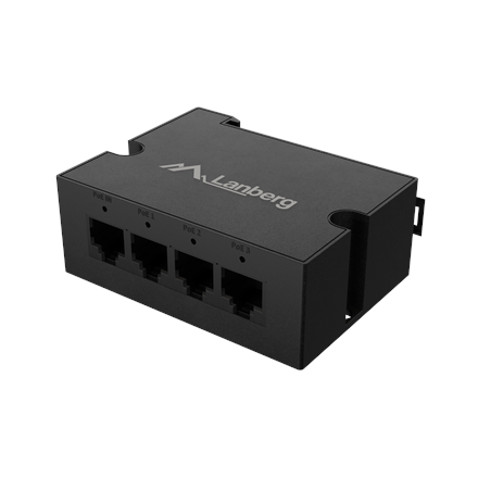 Pilt Lanberg | Switch PoE Extender 1xIn 3xOut Fast Ethernet Din Rail at 30W metal clips | DIN-FE4-AT-30W