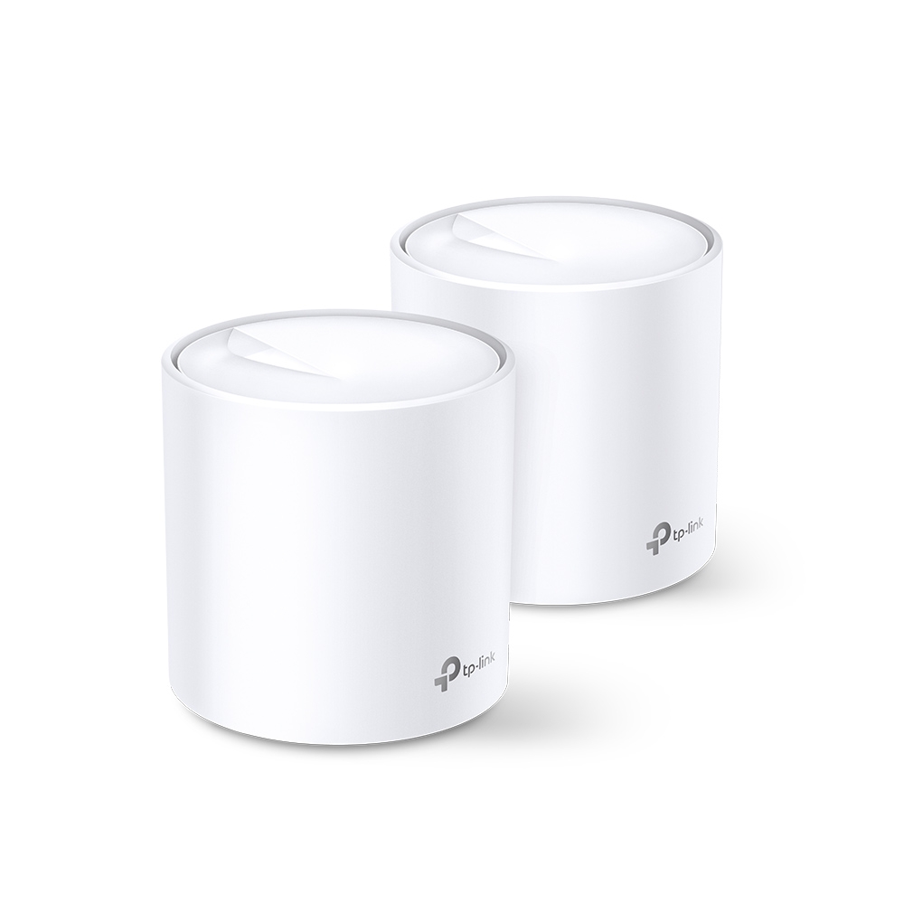 Pilt TP-LINK | AX1800 Whole Home Mesh Wi-Fi 6 System | Deco X20 (2-pack) | 802.11ax | 1201+574 Mbit/s | 10/100/1000 Mbit/s | Ethernet LAN (RJ-45) ports 2 | Mesh Support Yes | MU-MiMO Yes | No mobile broadband | Antenna type 4xInternal per Deco uni