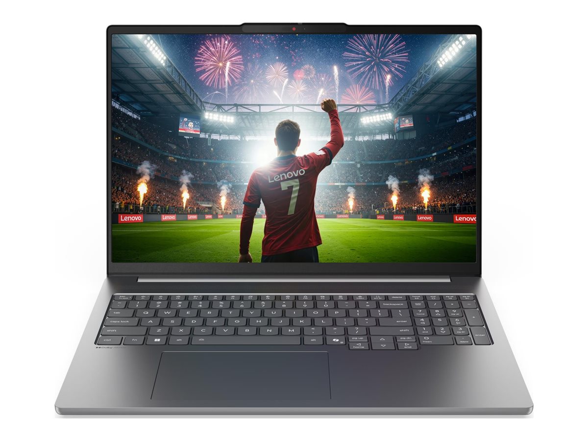 Pilt Lenovo IdeaPad Pro 5 16IPH11 Intel | Luna Grey | 16 " | OLED | 2.8K | 2880 x 1800 pixels | Glossy | Intel Core Ultra 7 | 356H | 32 GB | Soldered LPDDR5X | Solid-state drive capacity 1000 GB | NVIDIA GeForce RTX 5050 | GDDR7 | 8 GB | Windows 11 Pro | 802.11be | Bluetooth version 5.4 | Keyboard language English | Keyboard backlit | Warranty 24 month(s) | Battery warranty 12 month(s)