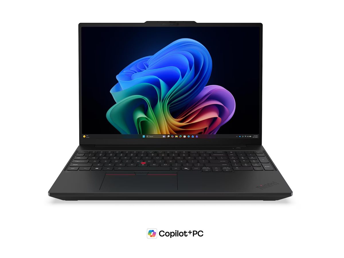 Pilt Lenovo ThinkPad T16 G5 Intel | Black | 16 " | IPS | WUXGA | 1920 x 1200 pixels | Anti-glare | Intel Core Ultra 7 | 355 | 32 GB | LPCAMM2 LPDDR5X | Solid-state drive capacity 512 GB | Intel Graphics | Windows 11 Pro | 802.11be | Bluetooth version 5.4 | WWAN Upgradable to 5G | Keyboard language English | Keyboard backlit | Warranty 36 month(s) | Battery warranty 12 month(s)