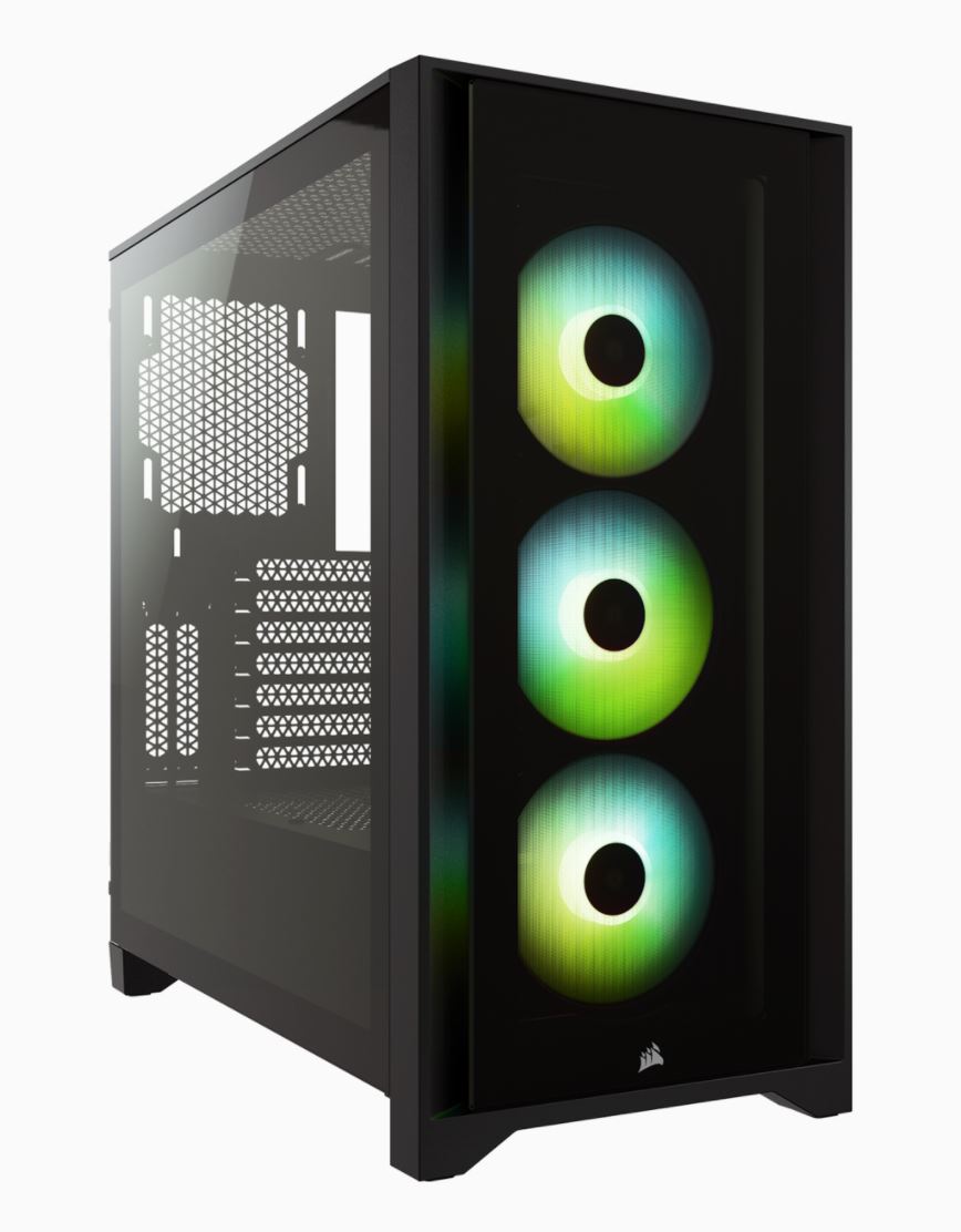 Pilt Corsair | Tempered Glass Mid-Tower ATX Case | iCUE 4000X RGB | Side window | Mid-Tower | Black | Power supply included No | ATX