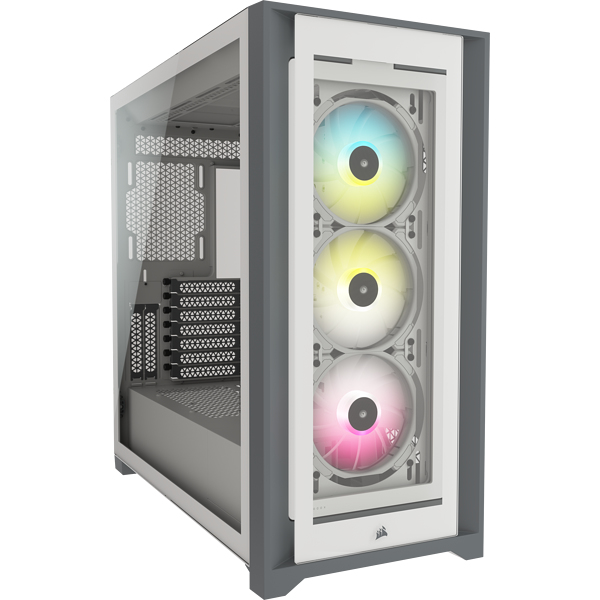 Pilt Corsair | ATX PC Smart Case | 5000X RGB | Side window | White | Mid-Tower | Power supply included No | ATX