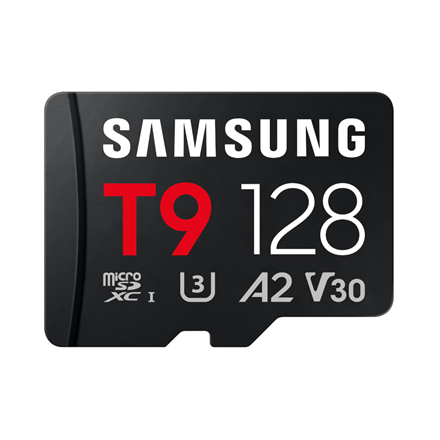 Pilt Samsung T9 | MicroSD Card | 128 GB | microSDXC | Flash memory class U3, V30, A2