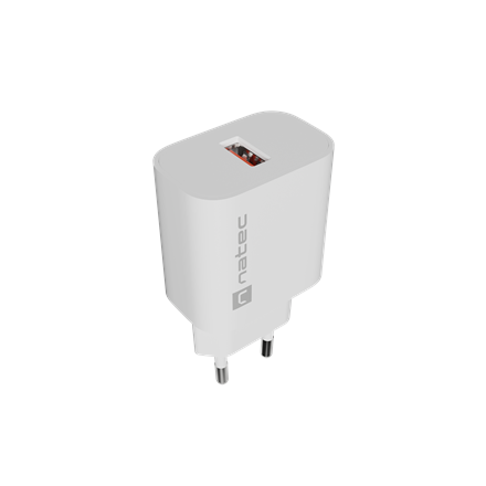 Pilt Natec Ribera USB Charger 1X USB-A 18W, White