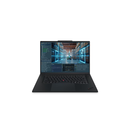 Pilt Lenovo ThinkPad P1 G9 Intel | Black | 16 " | IPS | WUXGA | 1920 x 1200 pixels | Anti-glare | Intel Core Ultra X7 | 368H | 32 GB | LPCAMM2 LPDDR5X | Solid-state drive capacity 1000 GB | Intel Arc B390 GPU | Windows 11 Pro | Bluetooth version 5.4 | 802.11be | WWAN Upgradable to 5G | Keyboard language Nordic | Keyboard backlit | Battery warranty 12 month(s) | Warranty 36 month(s)