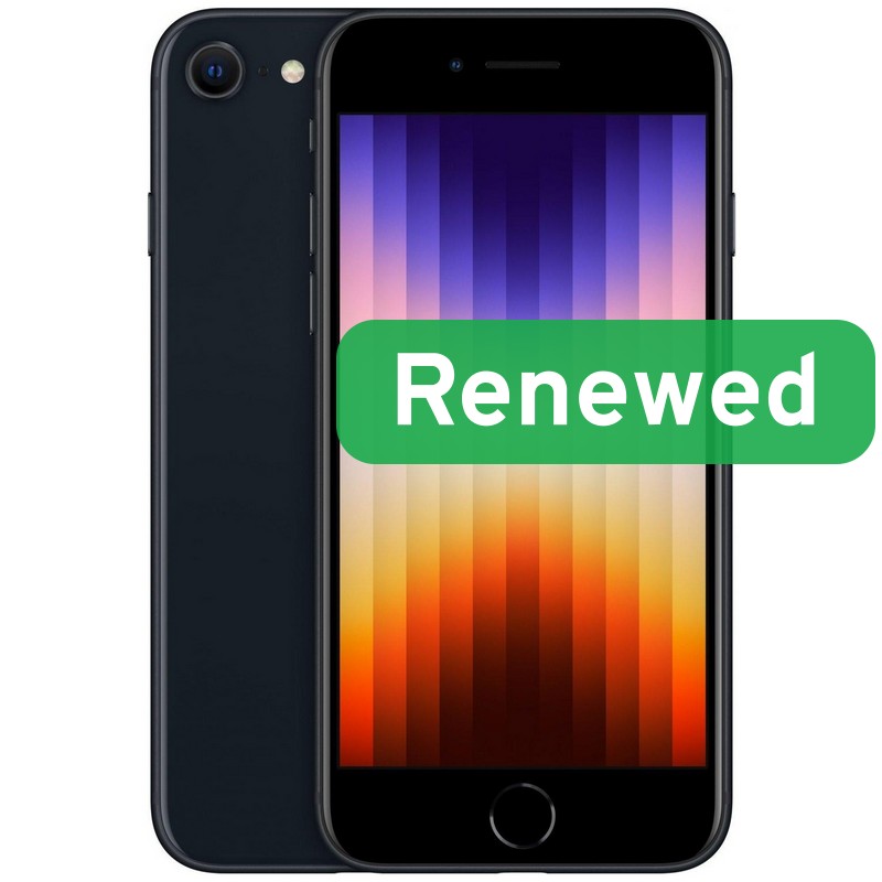 Pilt Apple Renewed Grade C | Apple iPhone SE (2022) | Midnight | 4.7 " | Retina IPS | 128 GB | 5G | iOS