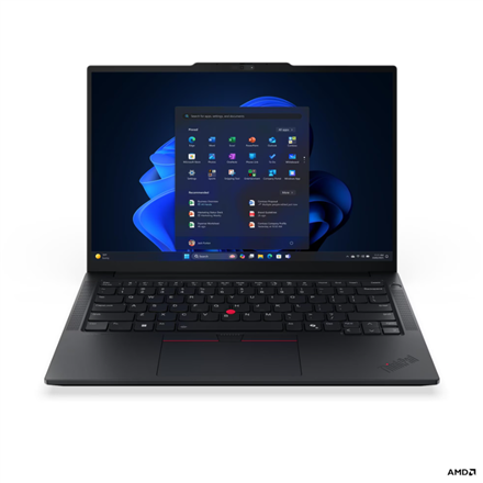 Pilt Lenovo ThinkPad E14 G8 AMD | Black | 14 " | IPS | WUXGA | 1920 x 1200 pixels | Anti-glare | AMD Ryzen AI 5 | 330 | 16 GB | SODIMM DDR5 | Solid-state drive capacity 512 GB | AMD Radeon 820M Graphics | Windows 11 Pro | 802.11be | Bluetooth version 5.4 | Keyboard language Nordic | Keyboard backlit | Warranty 36 month(s) | Battery warranty 12 month(s)