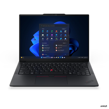Pilt Lenovo ThinkPad E14 G8 AMD | Black | 14 " | IPS | WUXGA | 1920 x 1200 pixels | Anti-glare | AMD Ryzen AI 7 | 345 | 16 GB | SODIMM DDR5 | Solid-state drive capacity 512 GB | AMD Radeon 820M Graphics | Windows 11 Pro | 802.11be | Bluetooth version 5.4 | Keyboard language English | Keyboard backlit | Warranty 36 month(s) | Battery warranty 12 month(s)