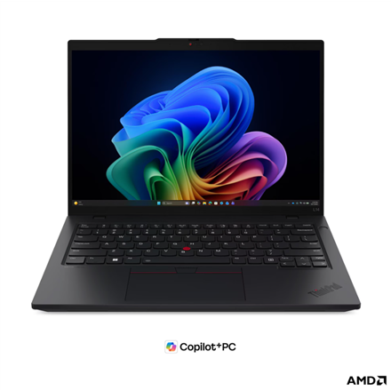 Pilt Lenovo ThinkPad L14 G7 AMD | Black | 14 " | IPS | WUXGA | 1920 x 1200 pixels | Anti-glare | AMD Ryzen AI 5 | 430 | 16 GB | SODIMM DDR5 | Solid-state drive capacity 512 GB | AMD Radeon 840M Graphics | Windows 11 Pro | 802.11be | Bluetooth version 5.4 | 4G upgradable | Keyboard language English | Keyboard backlit | Warranty 36 month(s) | Battery warranty 12 month(s)