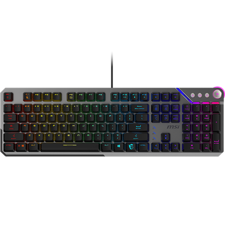 Pilt MSI STRIKE 600 SILENT US | Gaming Keyboard | Wired | US | USB 2.0 | KAILH Midnight PRO Silent Tactile