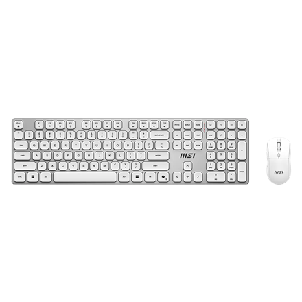 Pilt MSI FORGE K210 WIRELESS COMBO WHITE US | Keyboard and Mouse Set | Wireless | Mouse included | US | White
