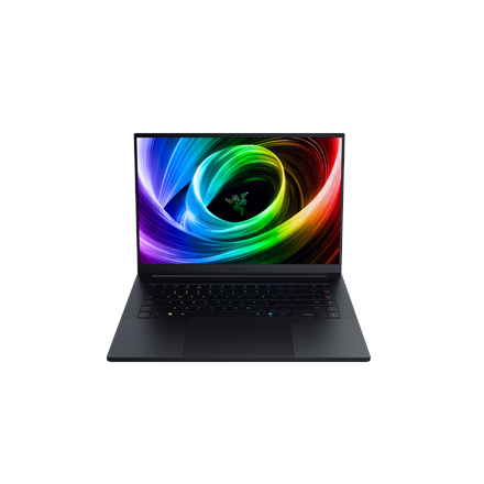 Pilt Razer Blade 16 | Black | 16 " | OLED | QHD+ | 2560 x 1600 pixels | 240 Hz | AMD Ryzen AI 9 | HX 370 | 32 GB | LPDDR5X | Solid-state drive capacity 2000 GB | GeForce RTX 5090 | GDDR7 | 24 GB | Windows 11 Home | 802.11a/b/g/n/ac/ax/be | Bluetooth version 5.4 | Keyboard language English | Keyboard backlit | Warranty 24 month(s)