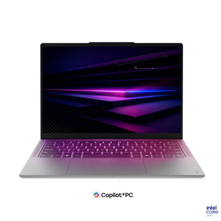 Pilt Lenovo Yoga Slim 7 14IPH11 Intel | Luna Grey | 14 " | OLED | WUXGA | 1920 x 1200 pixels | Glossy | Intel Core Ultra 7 | 355 | 16 GB | Soldered LPDDR5X | Solid-state drive capacity 512 GB | Intel Graphics | Windows 11 Home | 802.11be | Bluetooth version 5.4 | Keyboard language English | Keyboard backlit | Warranty 24 month(s) | Battery warranty 12 month(s)