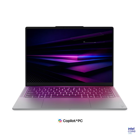 Pilt Lenovo Yoga Slim 7 14IPH11 Intel | Luna Grey | 14 " | OLED | WUXGA | 1920 x 1200 pixels | Glossy | Intel Core Ultra 5 | 322 | 16 GB | Soldered LPDDR5X | Solid-state drive capacity 512 GB | Intel Graphics | Windows 11 Home | 802.11be | Bluetooth version 5.4 | Keyboard language English | Keyboard backlit | Warranty 24 month(s) | Battery warranty 12 month(s)