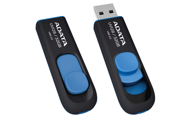 Pilt ADATA | UV128 | 32 GB | USB 3.0 | Black/Blue