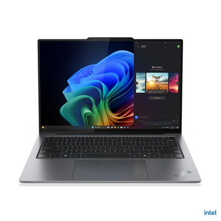 Pilt Lenovo ThinkPad X9-14 G1 Intel | Grey | 14 " | OLED | WUXGA | 1920 x 1200 pixels | Anti-glare | Intel Core Ultra 5 | 228V | 32 GB | Soldered LPDDR5x | Solid-state drive capacity 512 GB | Intel Arc Graphics 130V | Windows 11 Pro | 802.11be | Bluetooth version 5.4 | Keyboard language Nordic | Keyboard backlit | Warranty 36 month(s) | Battery warranty 12 month(s)