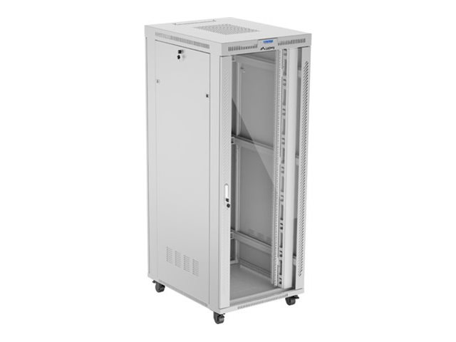 Pilt Lanberg Rack cabinet 19" free-standing 42U/800x1000 (flat pack) with glass door lCD V2, grey | Lanberg